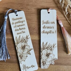 Marque-page en bois personnalisée