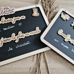 Ardoise en bois personnalisable enfant