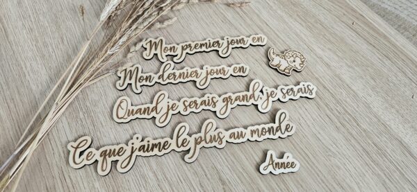 Ardoise en bois personnalisable enfant – Image 5