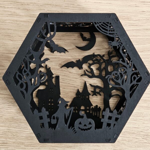 Lanterne d'Halloween hexagonale – Image 3