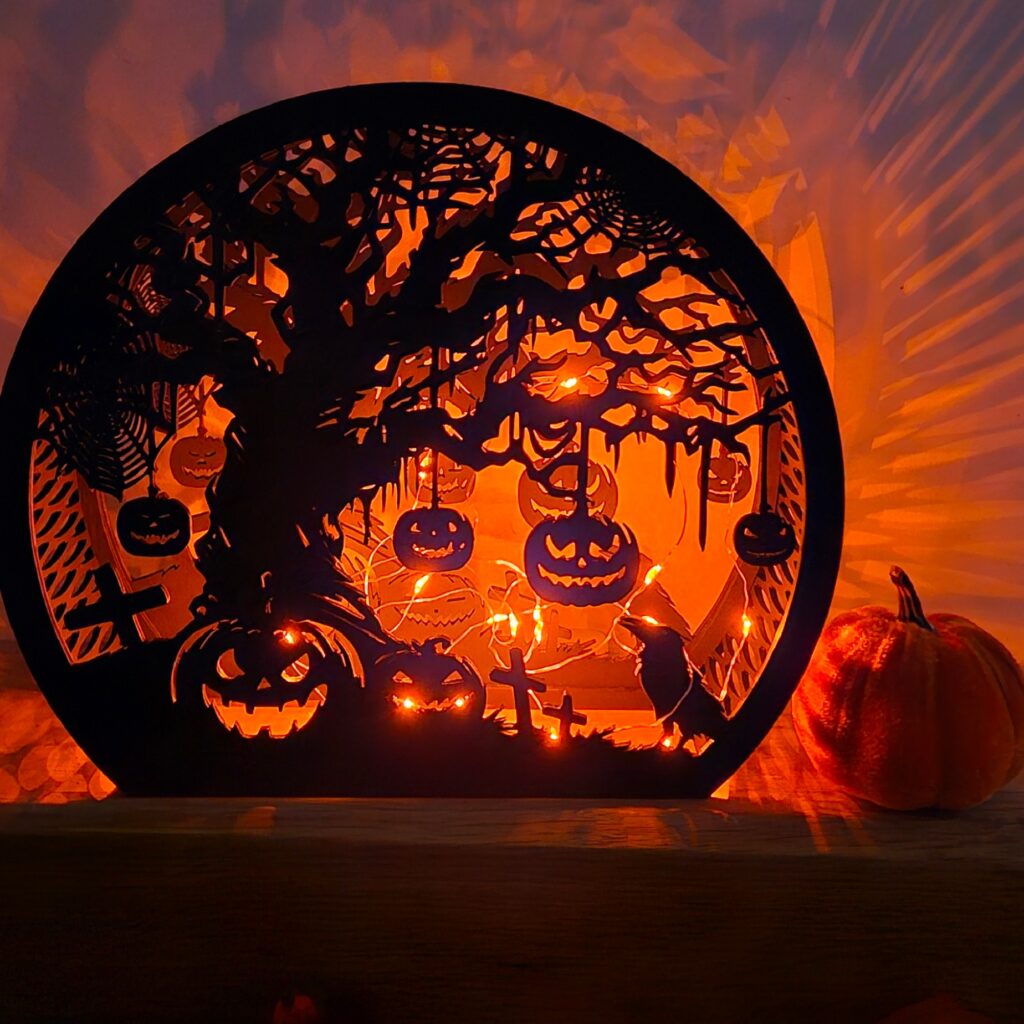 Lanterne d'Halloween ronde