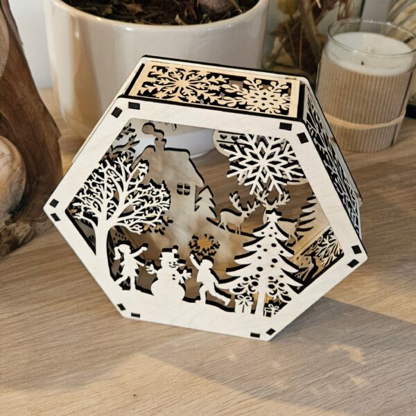 Lanterne Noël hexagonale – Image 2