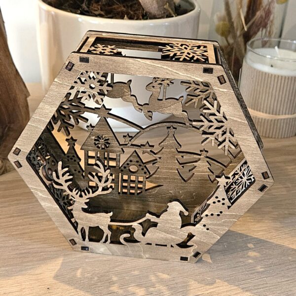 Lanterne Noël hexagonale – Image 4