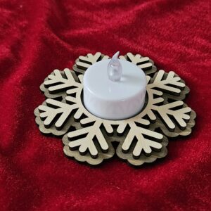 Support de bougie flocon