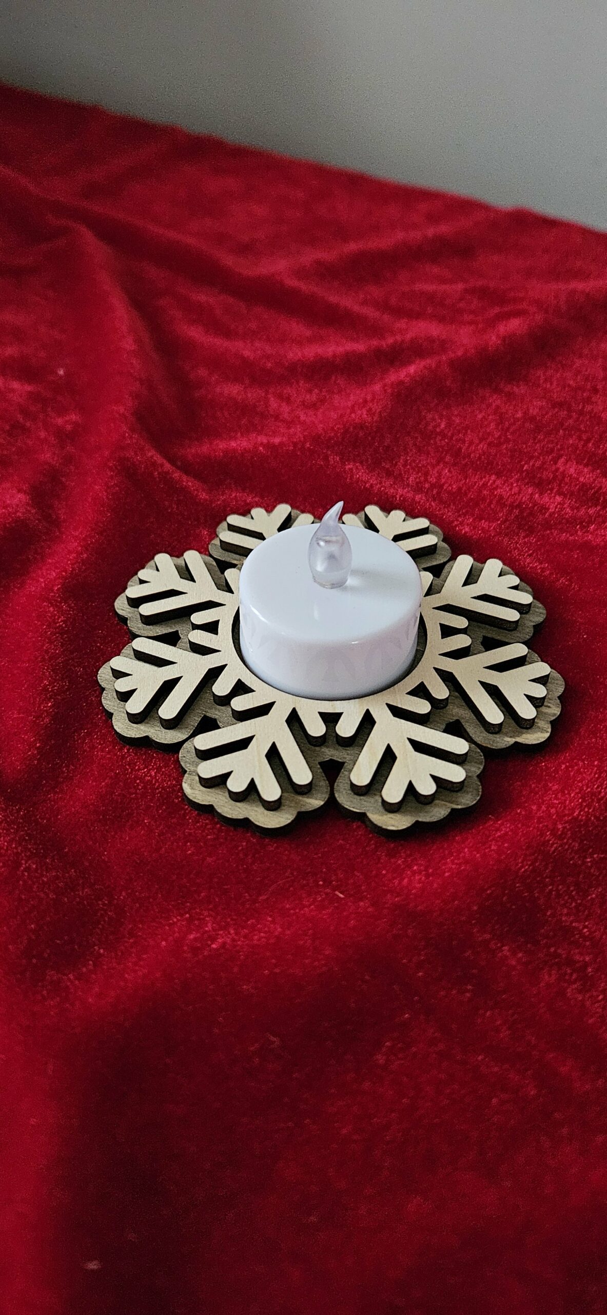 Support de bougie flocon